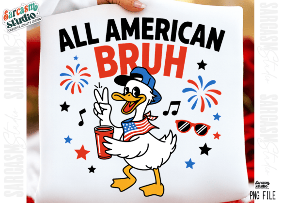 All American Bruh Funny Goose PNG Design: A Versatile Creative Asset