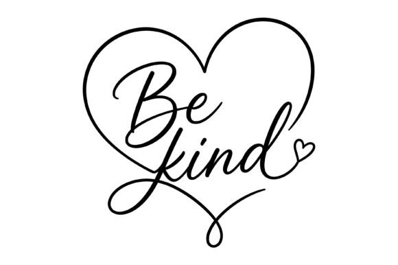 Be Kind Heart Typography Design: A Modern Design Asset