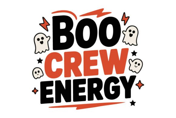 Boo Crew Energy Halloween T-Shirt Design: A Creative Asset