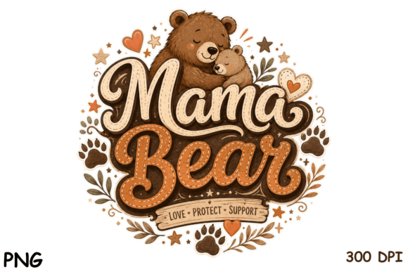 Celebrate Motherhood with the Mama Bear PNG Design
