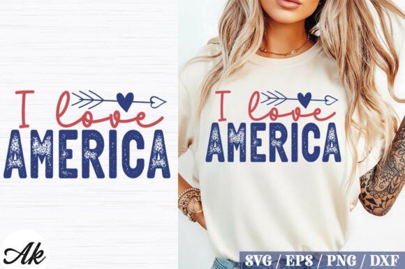 Celebrate with I Love America SVG Design