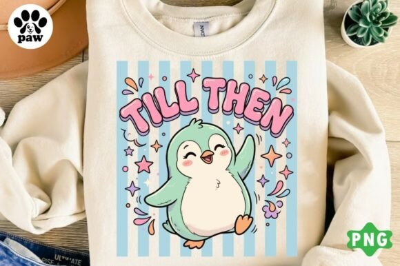 Charming Retro Graphics: The Cute Penguin PNG Design