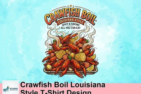 Crawfish Boil Louisiana Style T-Shirt Design