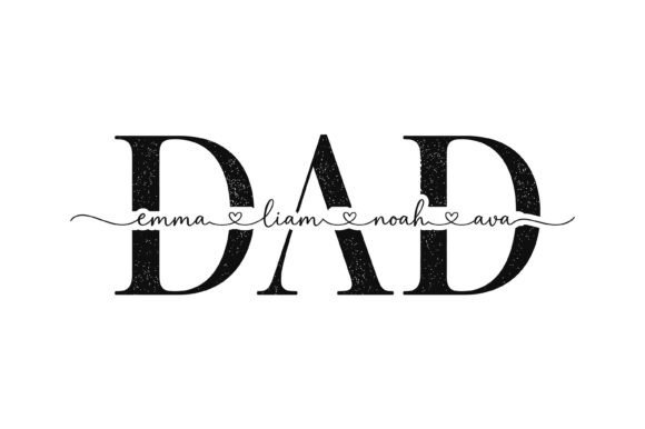 Custom Dad Name Typography Design: A Modern Graphic Design Asset