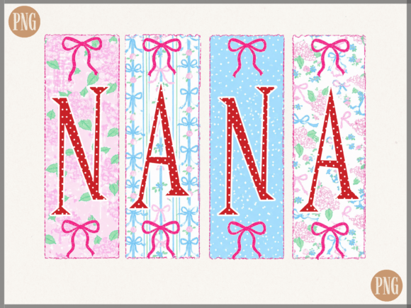 Cute Mom Nana PNG for Sublimation & Print Projects