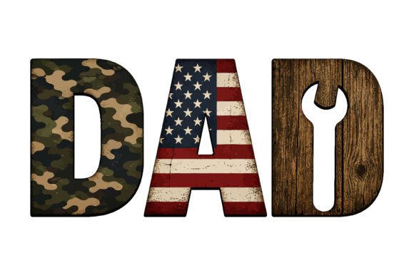 Dad Camo USA Wood Tool Design: A Patriotic Asset for Modern Creators