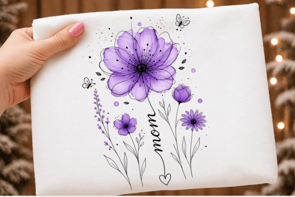 Elevate Your Projects with a Boho Floral Mom T-shirt Design PNG