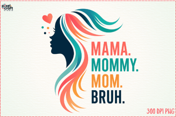 Funny Mom Life Shirt Design PNG: Modern Typography for Apparel