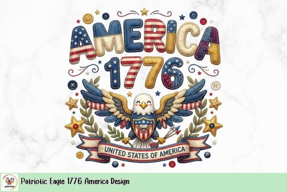 Patriotic Eagle 1776 America Design: A Bold Asset for Modern Branding